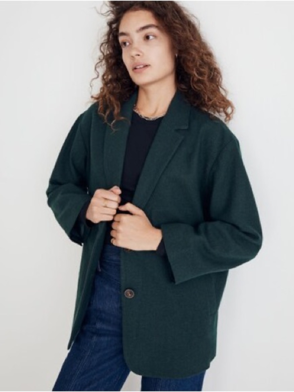 Madewell Jacket  Women’s Medium Brushed Oversized Dorset Blazer - Picture 3 of 14